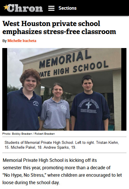 Chronicle Feature Stress-Free Classroom